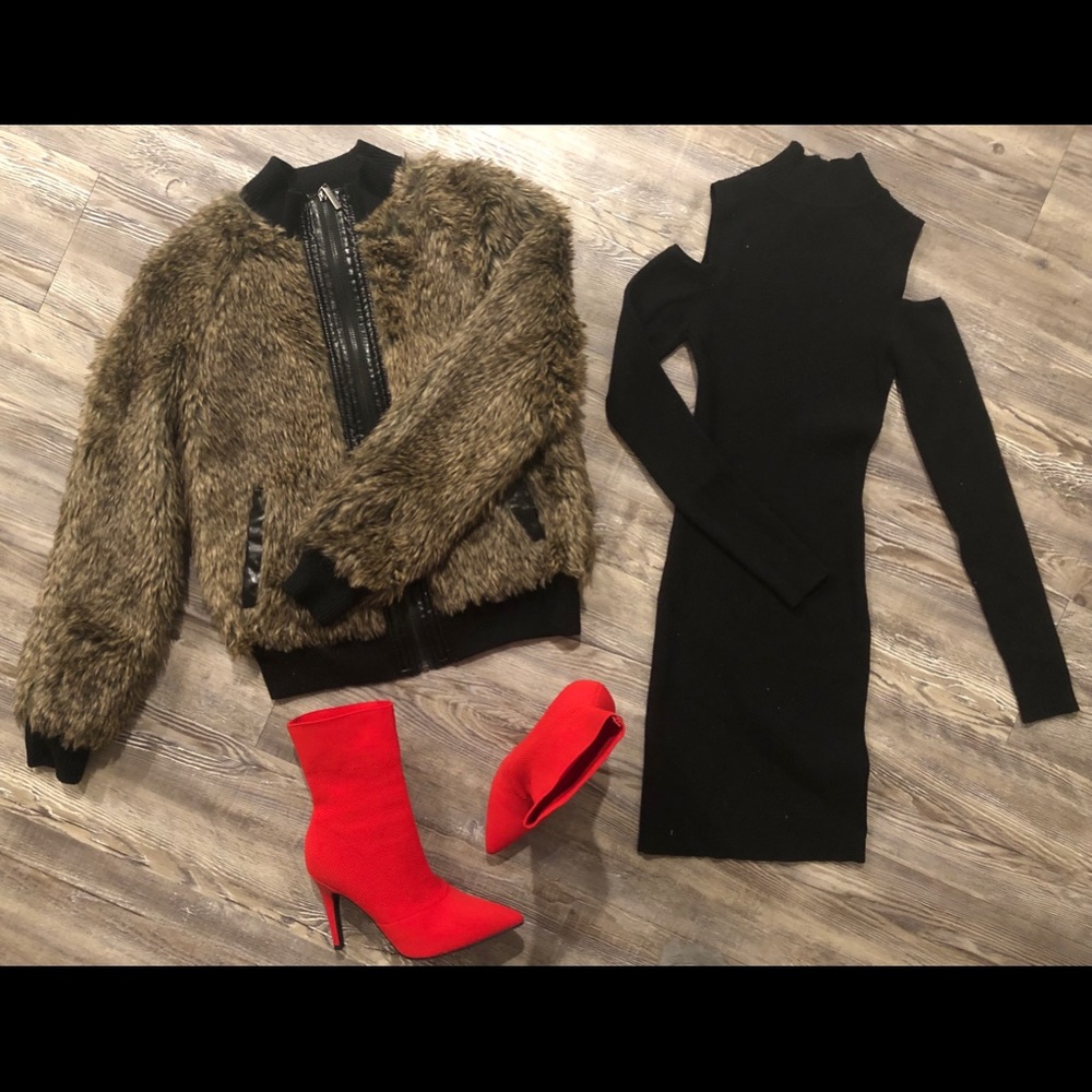Faux fur coat